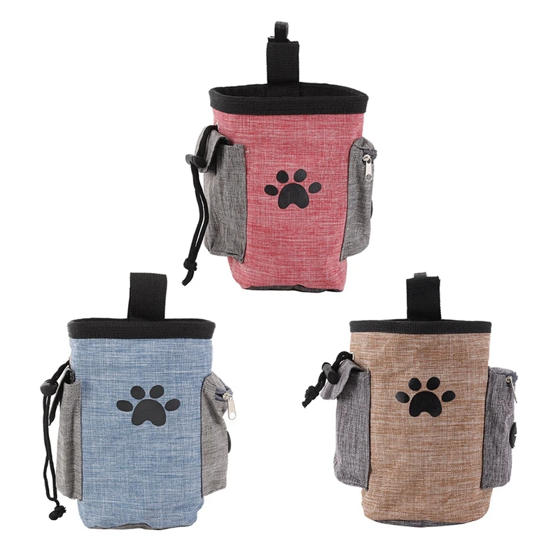 Portable Dog Training Treat Bag Puppy Snack Reward Waist Bag Dog Walking Snack Feed Pocket Pouch Detachable Dog Training Bag New