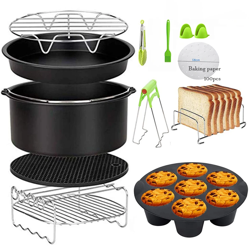 7inch High Quality Air Fryer Accessories for Gowise Phillips Cozyna and Secura,Fit all Airfryer 3.7 4.2 5.3 5.8QT