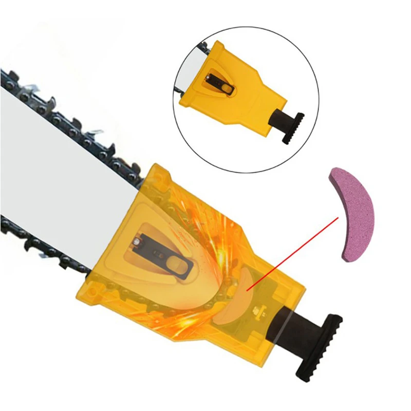 Chainsaw Teeth Sharpener Portable Sharpen Chain Saw Bar-Mount Fast Grinding Sharpening Chainsaw Chain Woodworking Tools