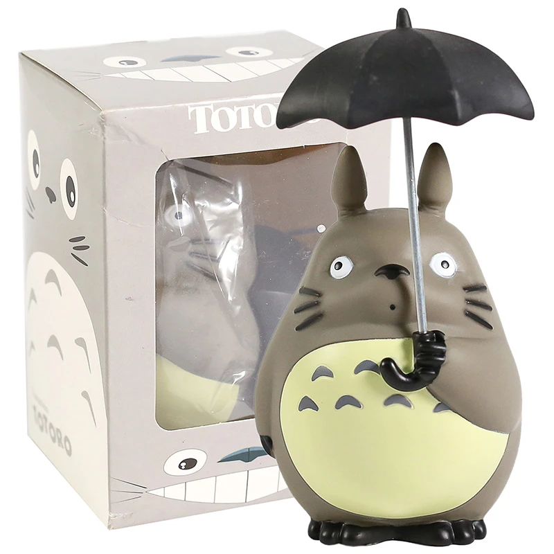 Miyazaki Hayao My Neighbor Totoro with Umbrella PVC Figure Collectible Model Toy