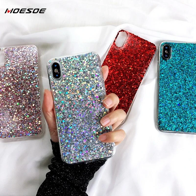 Bling Glitter Case For Samsung S20 FE S21 Ultra S10 S9 S8 Plus Note 10 9 A70 A50 A21S A51 A71 A31 A41 A42 A32 5G A52 A72 Cover