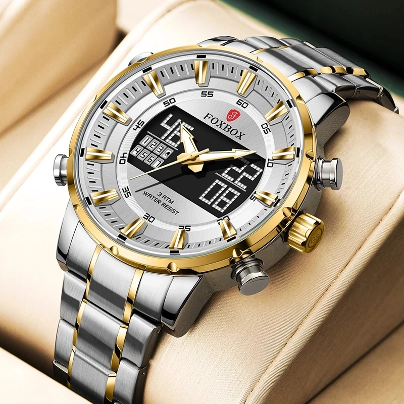 LIGE Watches For Men Luxury Brand Sport Quartz Wristwatch Waterproof Military Digital Clock Steel Men Watch Relogio Masculino
