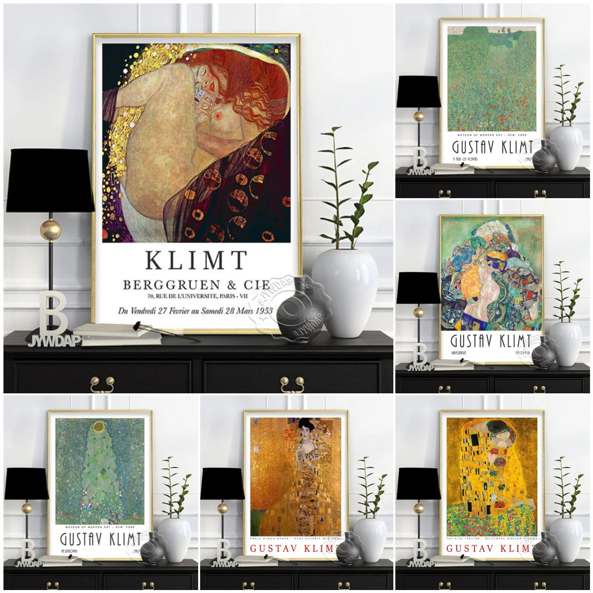 Gustav Klimt Print, Art Decor, The Kiss By Gustav Klimt, Modern Art, Gift Idea, Wall Art Poster Print ,Exhibition Museum Poster,