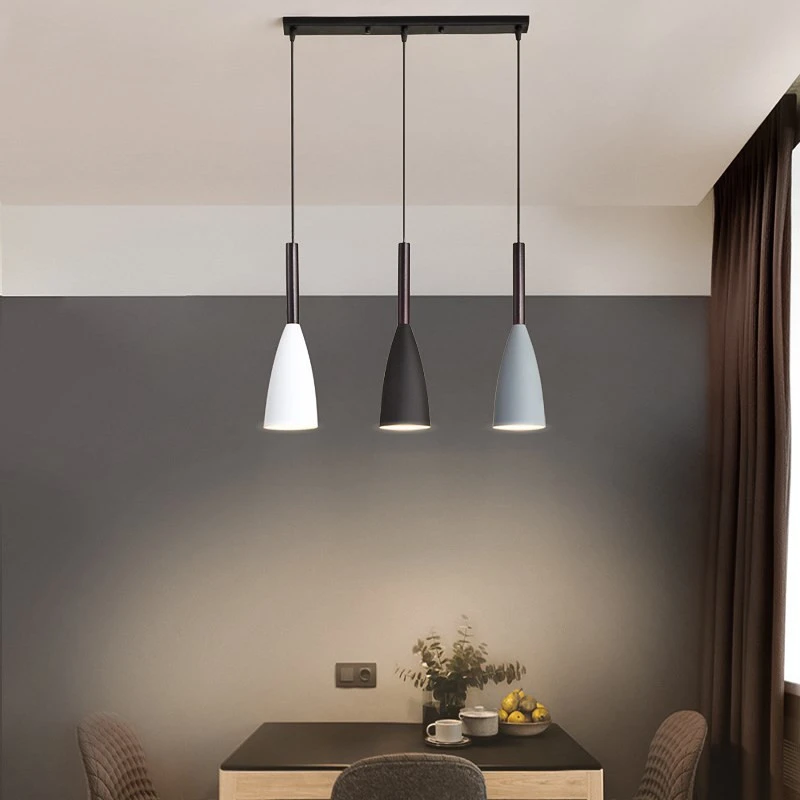 Modern 3 Pendant Lighting Nordic Minimalist Pendant Lights Over Dining Table Kitchen Island Hanging Lamps Dining Room Lights E27