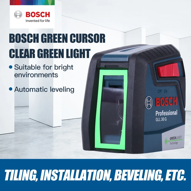 Original Bosch GLL30G Laser Level High Precision Green Light Two-Line Horizontal And Vertical Laser Level Light Tool