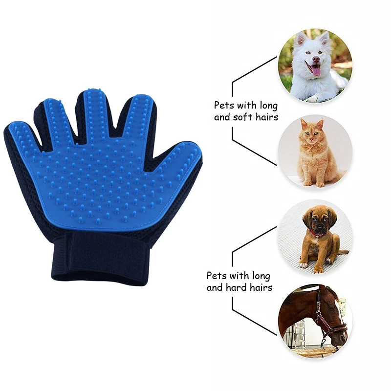 2020-A1 Pet Glove Cat Grooming Glove Cat Hair Deshedding Brush Gloves Dog Comb for Cats Bath Clean Massage Hair Remover Brush