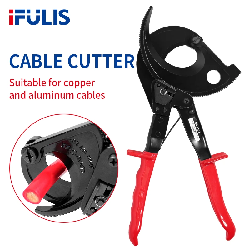 HS-520A 400mm2 Ratchet Cable Cutter Copper Aluminum Shear Tools Ratcheting Germany Design Wire Cut Cutting Pliers HS-325A