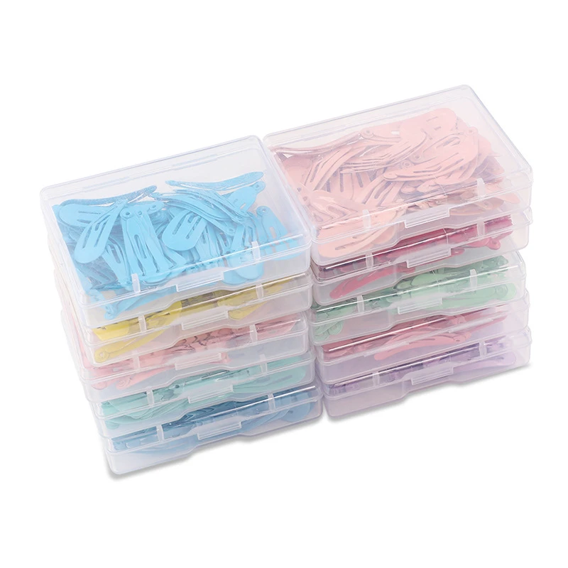 50Pcs/Box Colorful Hair Clips Child Metal Hairgrip Solid Color Kids Snap Hairpins Baby Mini Hair Barrettes Hair Accessories