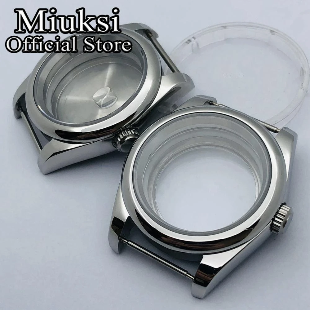 Miuksi 36mm/ 39mm stainless steel polished case sapphire glass fit NH35 NH36 ETA2836 Miyota 8205 8215 821A DG2813 3804 movement