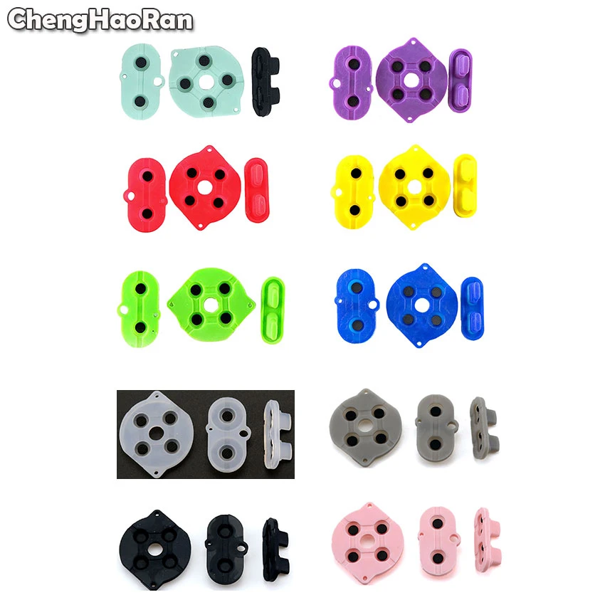 ChengHaoRan 11Colors Rubber Conductive Button A-B D-Pad for Nintend GameBoy Color GBC Shell Housing Silicone Start Select Keypad