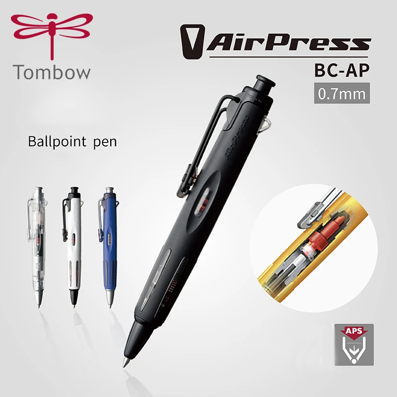 1PCS Japan TOMBOW BC-AP Ballpoint Pen Air Pressure Oily Ballpoint Pen 0.7mm Black Core Student Use Air Pressure Ballpoint Pen