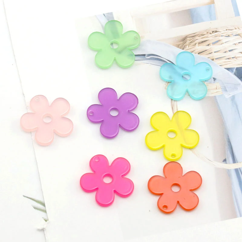 10Pcs Colorful Flower Resin Charms Patch For Jewelry Findings Making Cute lovely Pendant Diy Earing Keychain Accessory P158