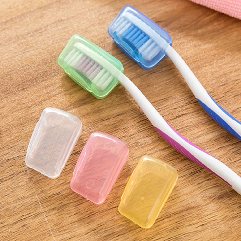 5pcs Travel Toothbrush Head Cover Toothbrush Caps Toothbrush Protective Caps Hike Case Brush Germproof Protector Random Color