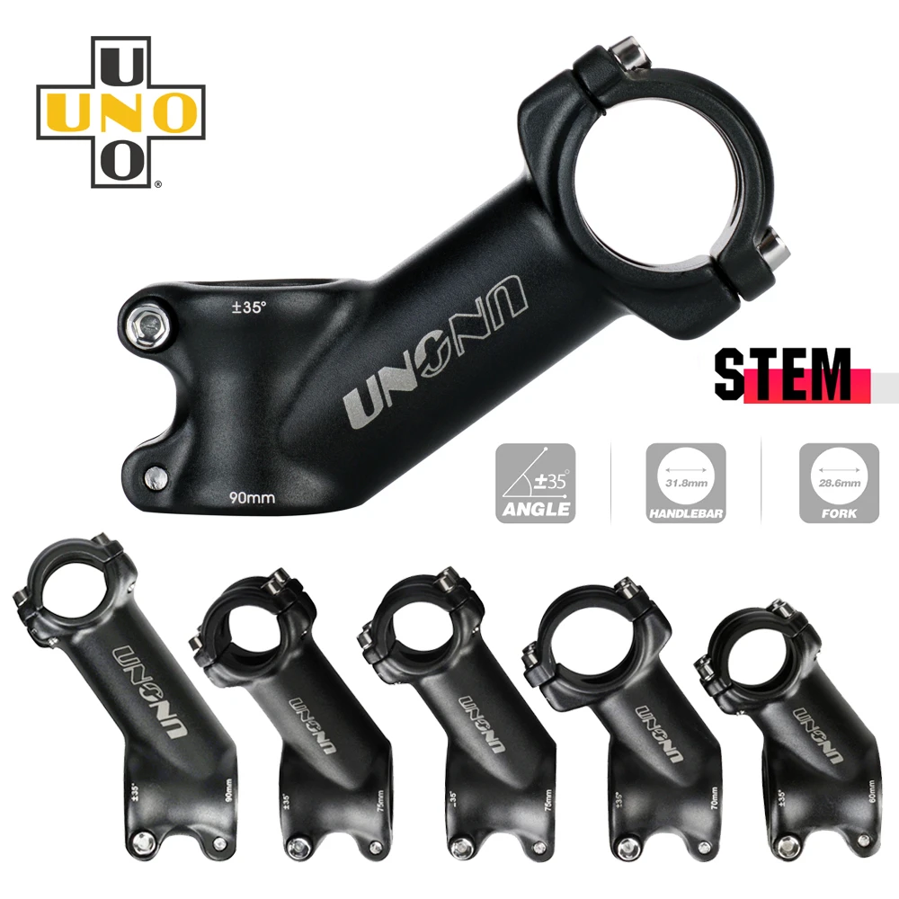 UNO Bike Stem Riser Aluminum Alloy Bicycle Handlebar Stem MTB Bike Stem 35 degree for 25.4/31.8mm  Cycling Equipment Bike Parts