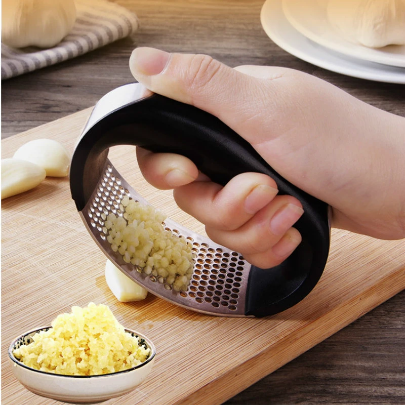 Garlic Press Stainless Steel Garlic Presser Garlic Chopper Slicer Garlic Crusher Vegetable Tools Kitchen Gadgets Accessories