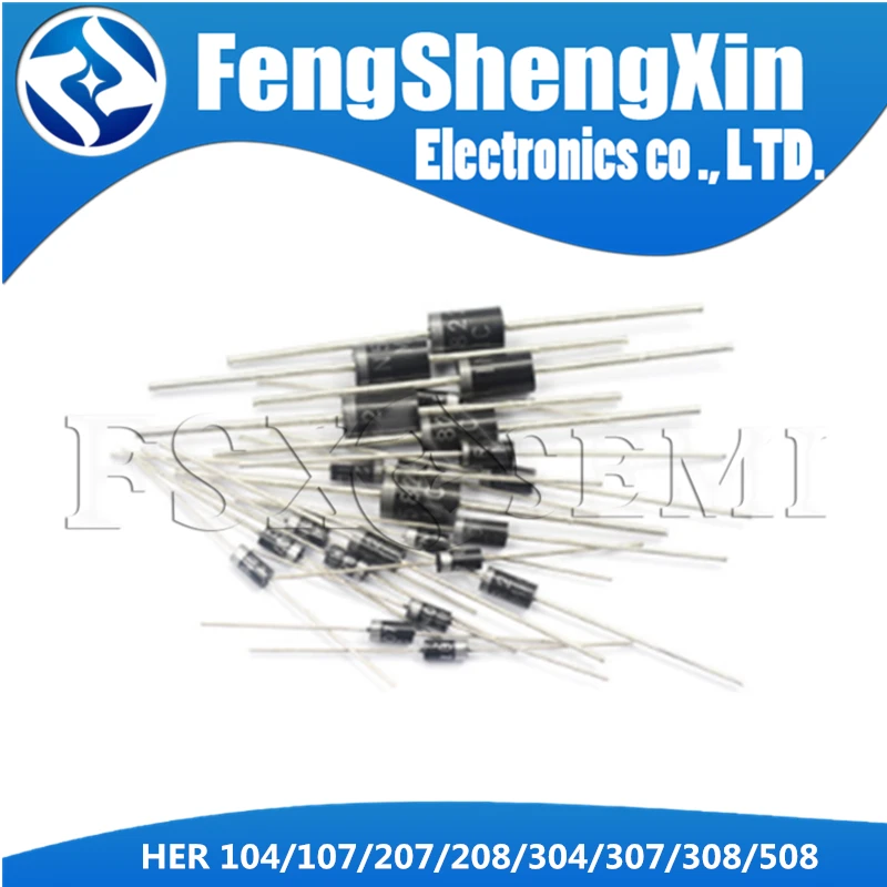 20pcs HER104 HER107 HER207 HER208 HER304 HER307 HER308 HER508 super fast recovery diode