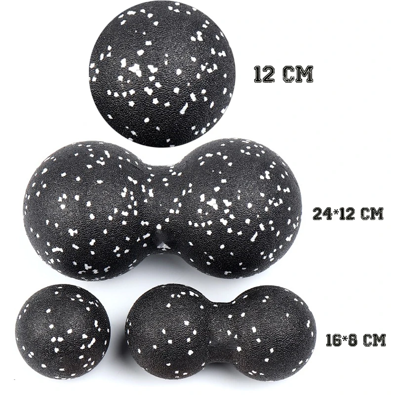  Peanut Fitness Massage Ball Set Yoga Roller Double Lacrosse Mobility Ball for Myofascial Physical Therapy Deep Tissue Massage
