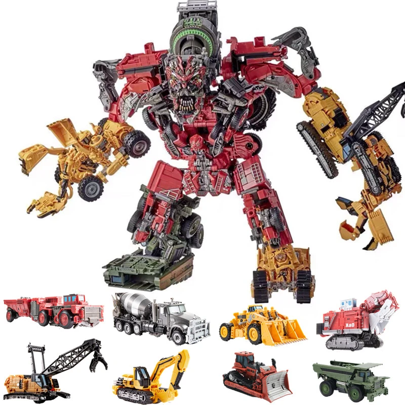 AOYI NEW 8 IN 1 Big Devastator Transformation Action Figure Toys Robot Car Anime Series Model Classic Boy Kids Gift DD03 DD04