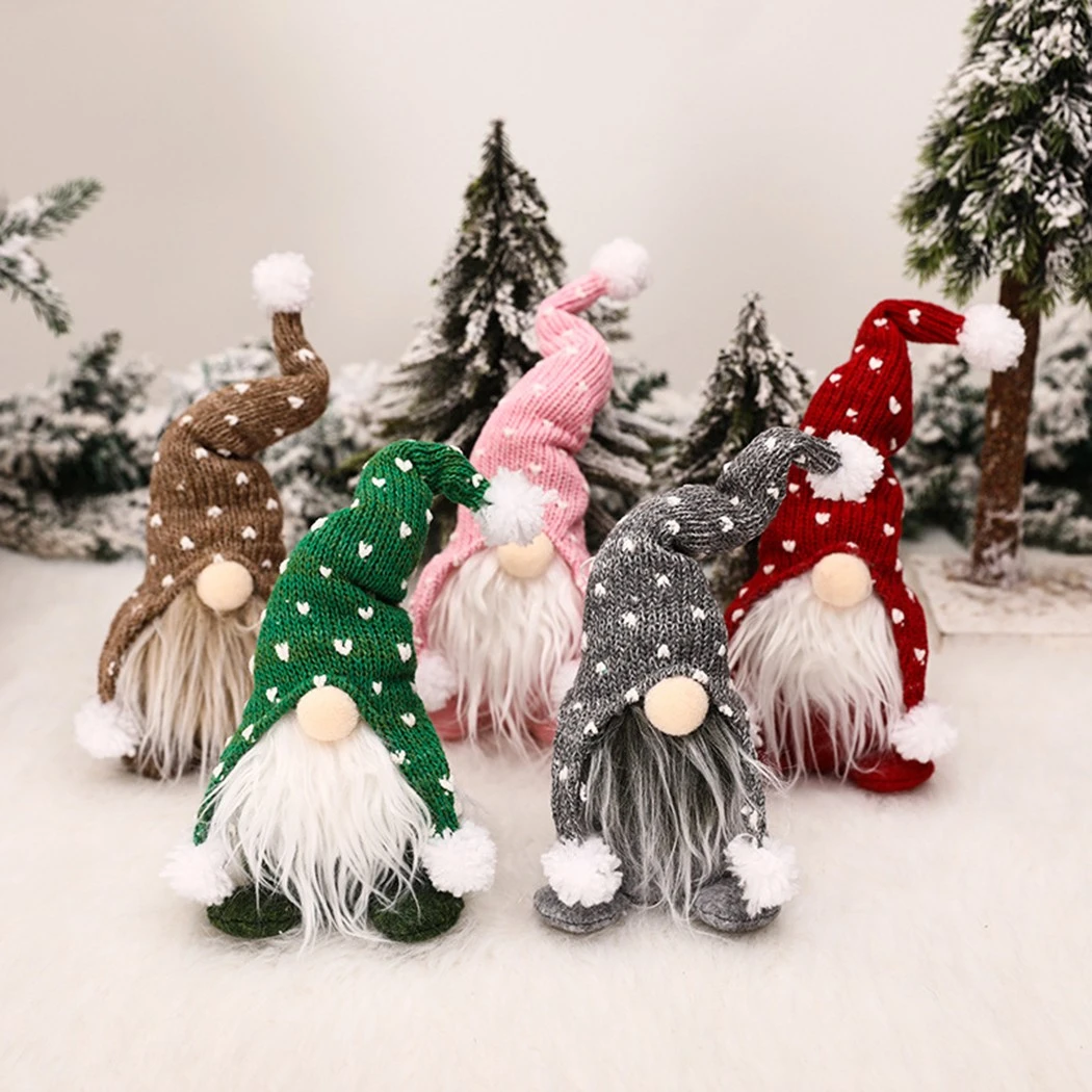 Christmas Gnomes Doll Faceless Plush Santa Gonk Dwarf Elf Xmas Tree Hanging Ornament Home Decor Navidad Gift Happy New Year 2022