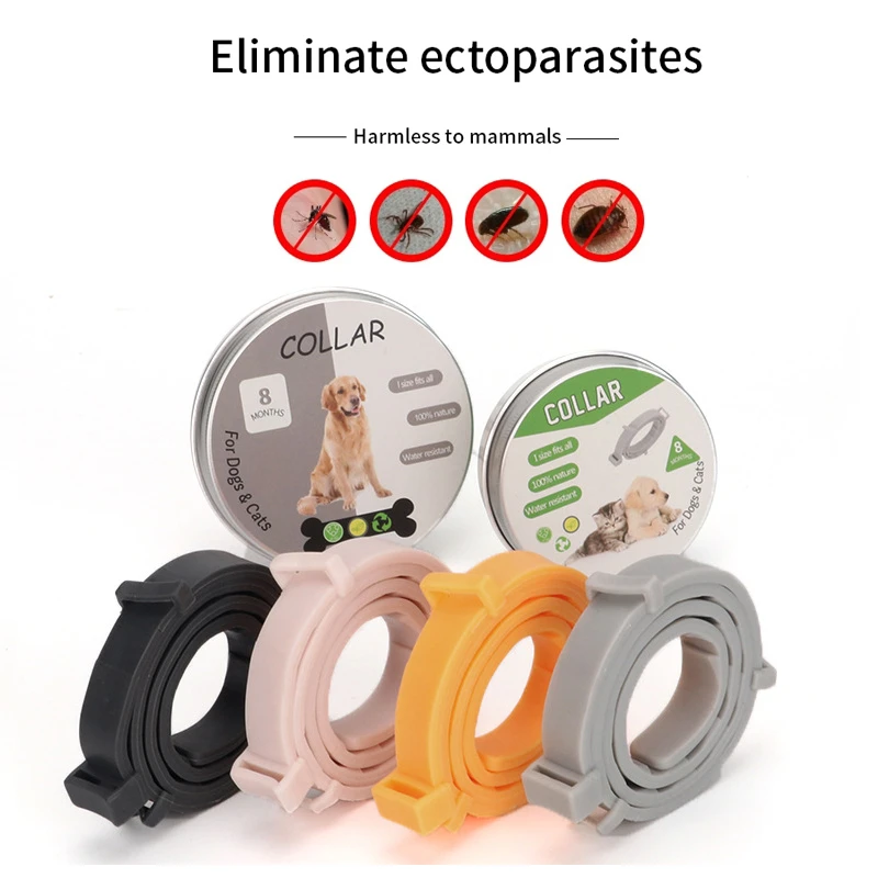 10 Month Flea & Tick Prevention Collar for Cat dogs Washable adjustable Pet insect repellent collars Pets Anti-mosquito Supplies