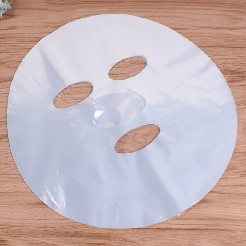 200pcs Natural Disposable Plastic Paper Masks Facial Beauty Healthy Tool Plastic Film Skin Care Full Face Cleaner Mask Paper