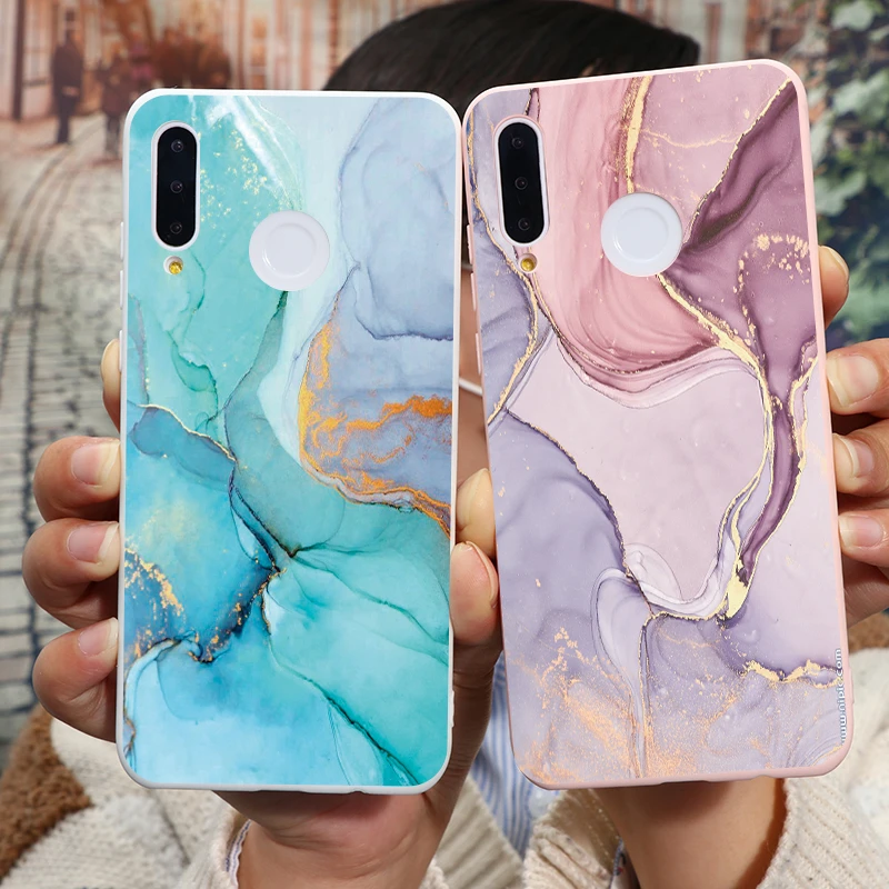 Marble Soft TPU Coques For Huawei P40 P30 P20 Pro P50 Honor 9X 8A 8X 10 20 10i 20i Lite E P Smart 2021 Y6 Y7 Y9 Prime 2019 Cases