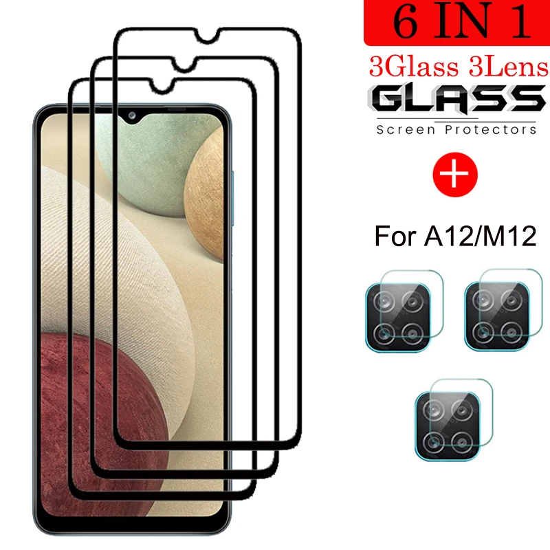 Tempered Glass For Samsung Galaxy A12 Screen Protector Glass For Samsung M12 Camera Film For Samsung A12 M12 Protective Glass