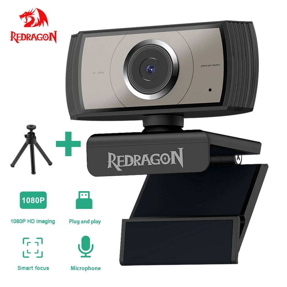 REDRAGON GW900 APEX USB HD Webcam autofocus Built-in Microphone 1920 X 1080P 30fps Web Cam Camera for Desktop Laptops Game PC