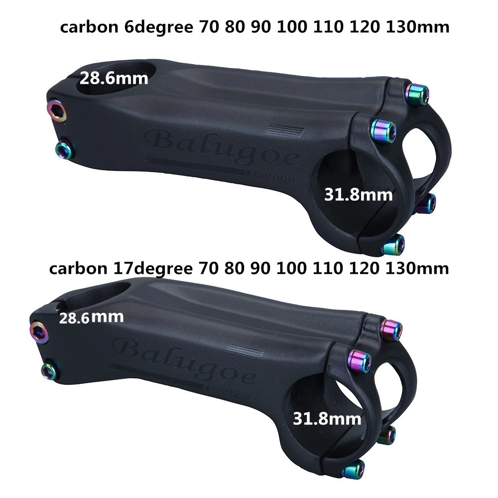 MTB carbon stem bike 6/17 grade 31.8MM Road Bike carbon 70/80/90/100/110/120/130MM stem Cycling Power Parts