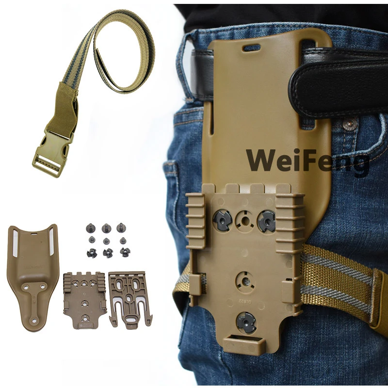 Tactical Drop Leg Band Strap QLS 19 22 Gun Holster Adapter for Safa Glock 17 Beretta M9 Hunting Pistol Waist Belt Platform