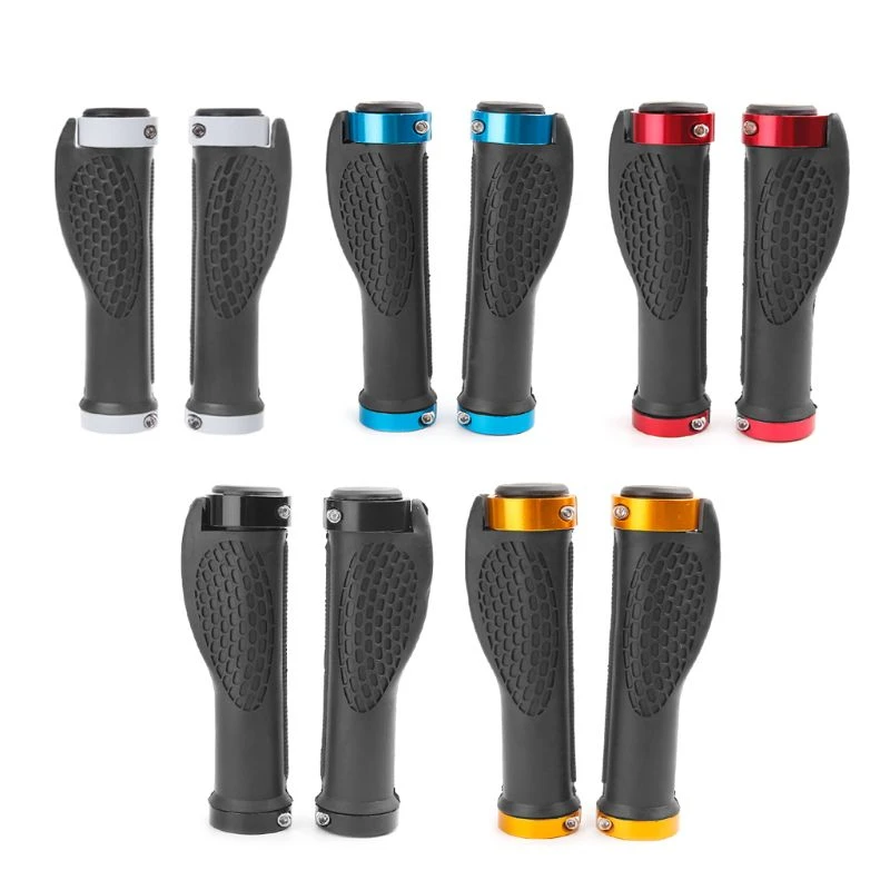 Ergonomic Bike Handle Grip Road Cycling Bicycle Anti-Skid Rubber Lock Handlebar F2TC