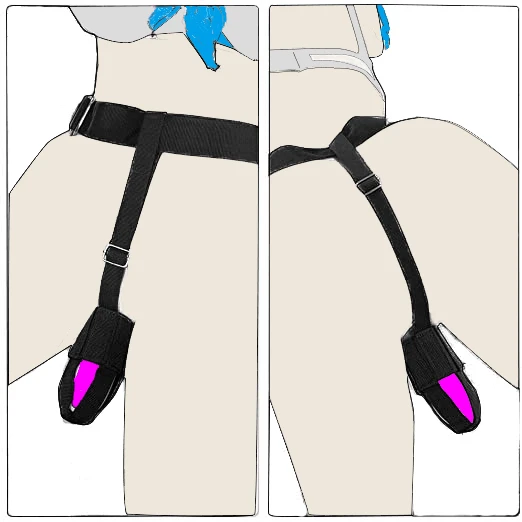 BDSM Bondage Restraint Vibrator Constrained Forced Strap SM Belt Harness Holder Strap-on Nylon Waist Massage Masturbate Belt