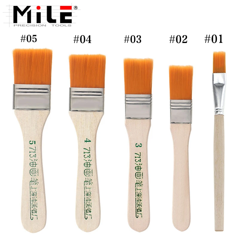 MILE 5Pcs Soft Cleaning Brush Computer Keyboard PC Dust Cleaner Wood Handle for Electronics Mobile Phone PCB Repair Tools Set