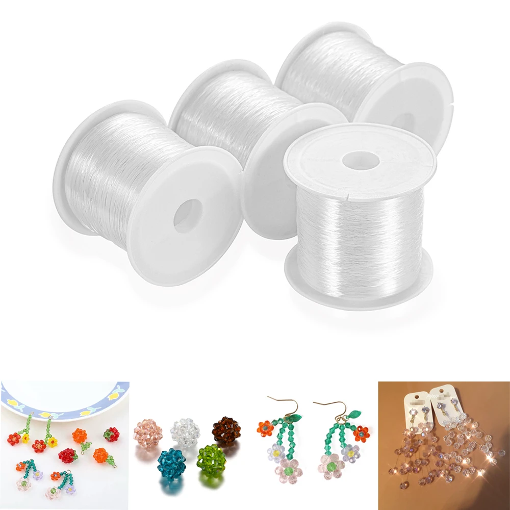1Pc 0.2-1mm Transparent Crystal Cord Beading Beads Non-stretch Fishing Handmade Wire For DIY Jewelry Making Findings Supplies
