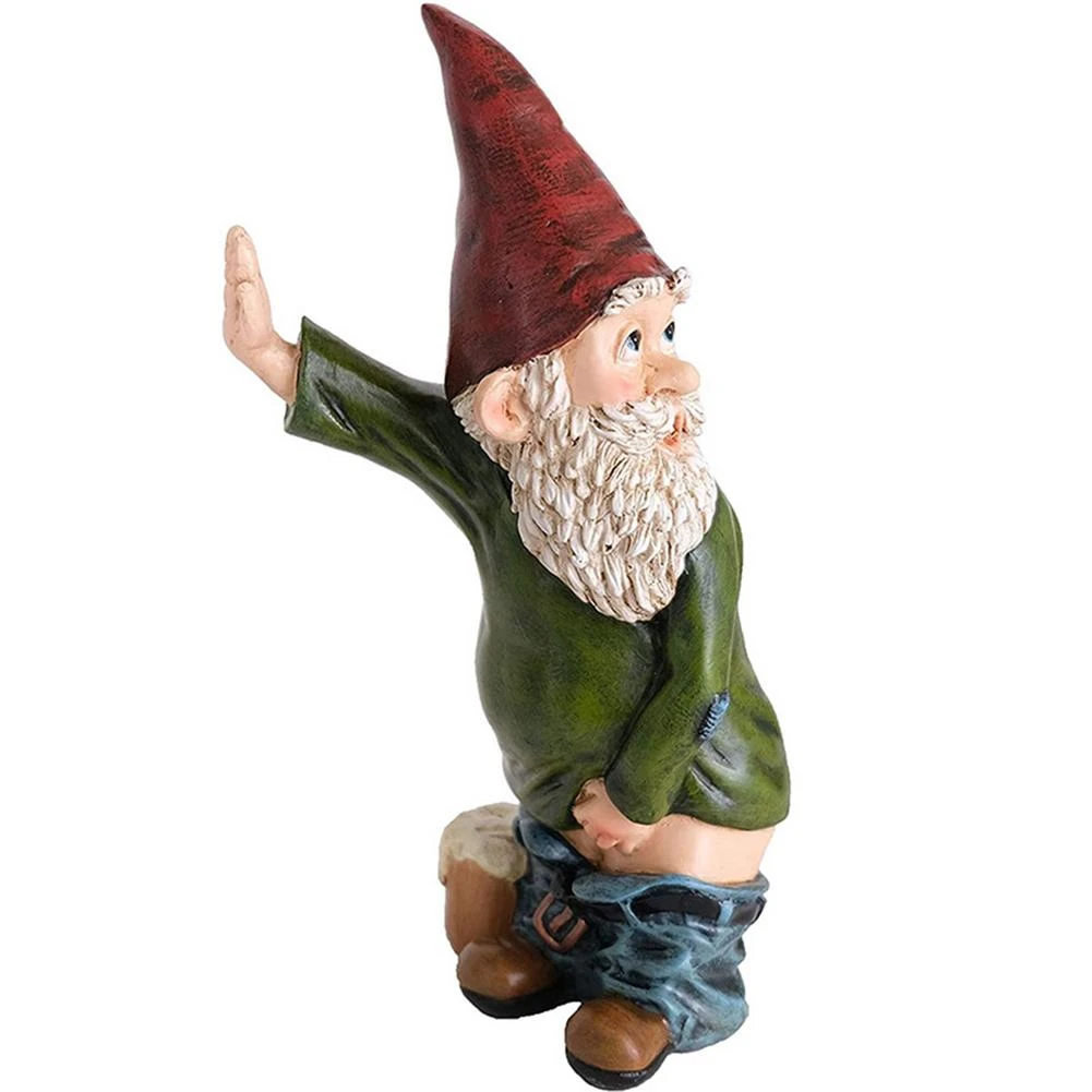 Funny Resin Figurines Naughty Garden Gnome Garden Decoration Statue Gnome Decoration Villa Home Figurines Decoartion