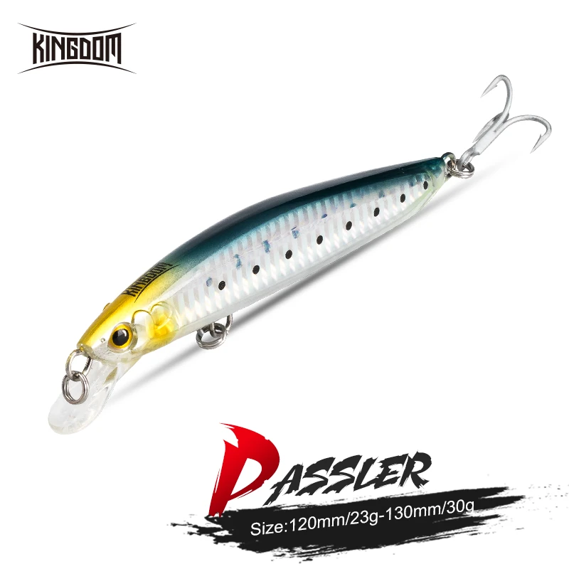 Kingdom Sea Fishing Lures Jerkbaits Minnow Saltwater 120mm/23g 130mm/30g Floating Artificial Bait Good Action Wobblers Hard Lure