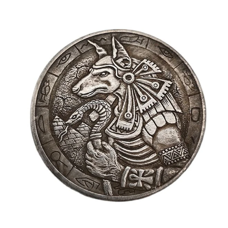 American Wandering Commemorative Coin Wolf And Snake Pattern Crafts Coin Collection Home Decoration Gifts