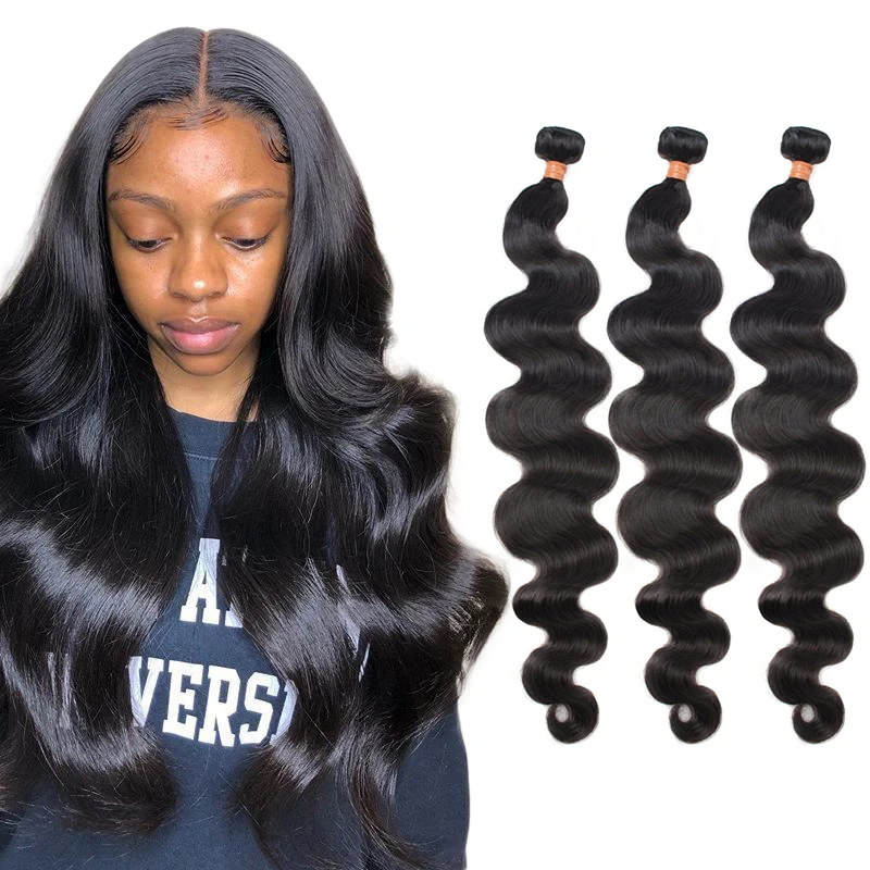 30 40 Inch Body Wave Bundles 3/4 Brazilian Hair Weave Bundles Loose Wave Wet And Wavy Human Hair Bundles Virgin Hair Extensions