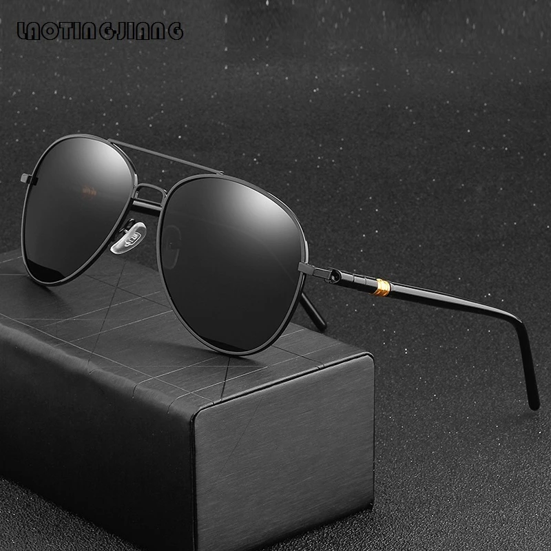 Luxury Men's Polarized Sunglasses For Men Women Driving Pilot Sun Glasses Vintage Black Designer Sunglasses Women's Shades UV400