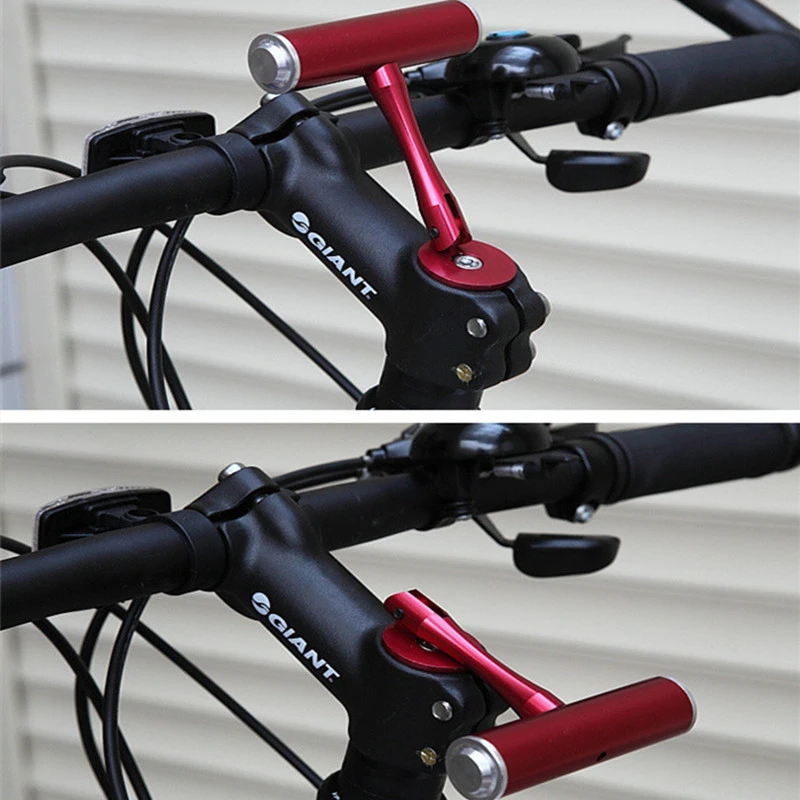 Hot Selling Aluminum T Type Bicycle Handlebar Lamp Mount Bracket Holder Phone Mount Extender Expansion Rack