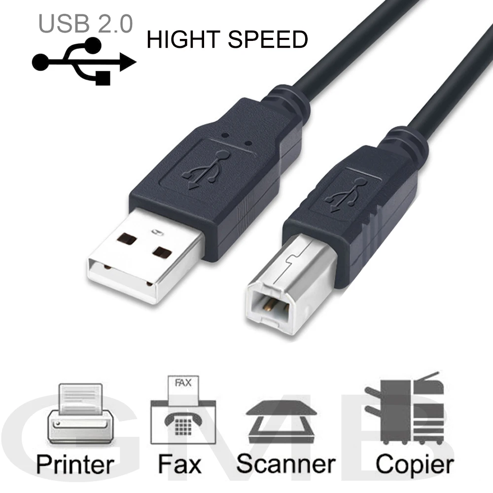 NEW USB High Speed 2.0 A To B Male Cable for Canon Brother Samsung Hp Epson Printer Cord 3feet 1m