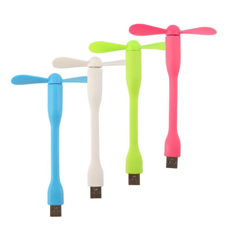 4 Colors Portable  Mini Flexible Bendable USB Fan And USB Gadgets Hand Fan Night For Power Bank PC For Laptop Support Wholesale