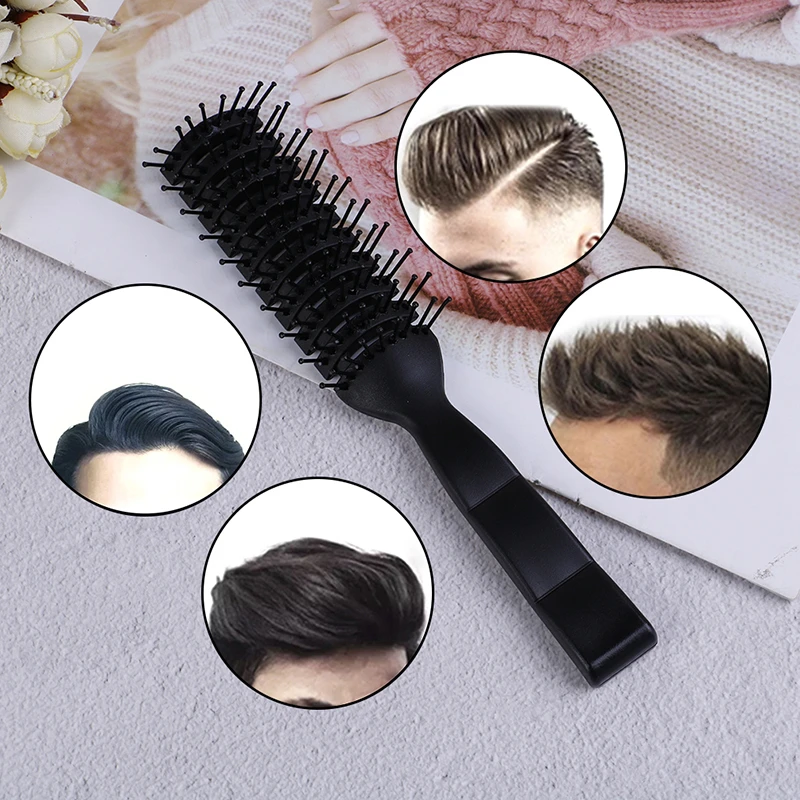 Men Plastic Vent Hair Brush Comb Anti-Static, Massage Hair Care Ribs Comb