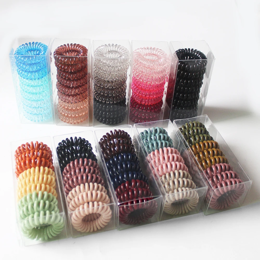 9 Pcs Elastic Hair Bands for Women Hair Accessories Girl's Cord Spiral Hair Ties Ponytail Holders Cute Hair Band 2021