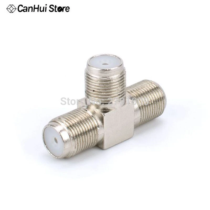 2PCS 2-Way F-Type Combiner TV Coaxial Connectors RF Adapters Joiners , F-KKK tee , F female , 3 hole