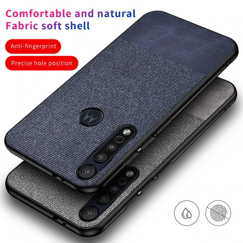 Luxury Cloth Texture case For Motorola Moto G8 Plus Play case one macro Phone case For Moto P40 One vision action Zoom fundas