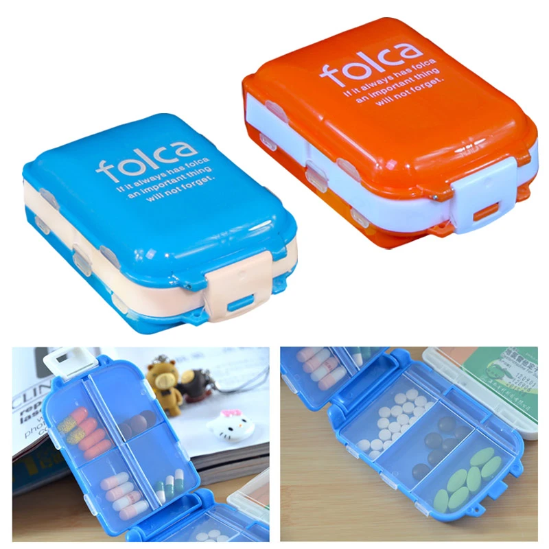 Weekly Sort Folding Vitamin Medicine Tablet Drug Pill Box Case Portable Container Organizer Bag Accessories free shipping