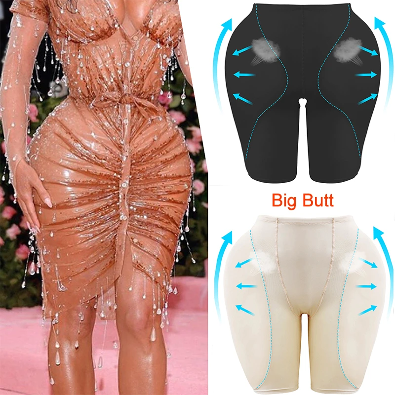 Women Butt Lifter Padded Shapewear Enhancer Control Panties Body Shaper Underwear 2 Sponge Padded Fake Ass Buttock Hip Enhancer