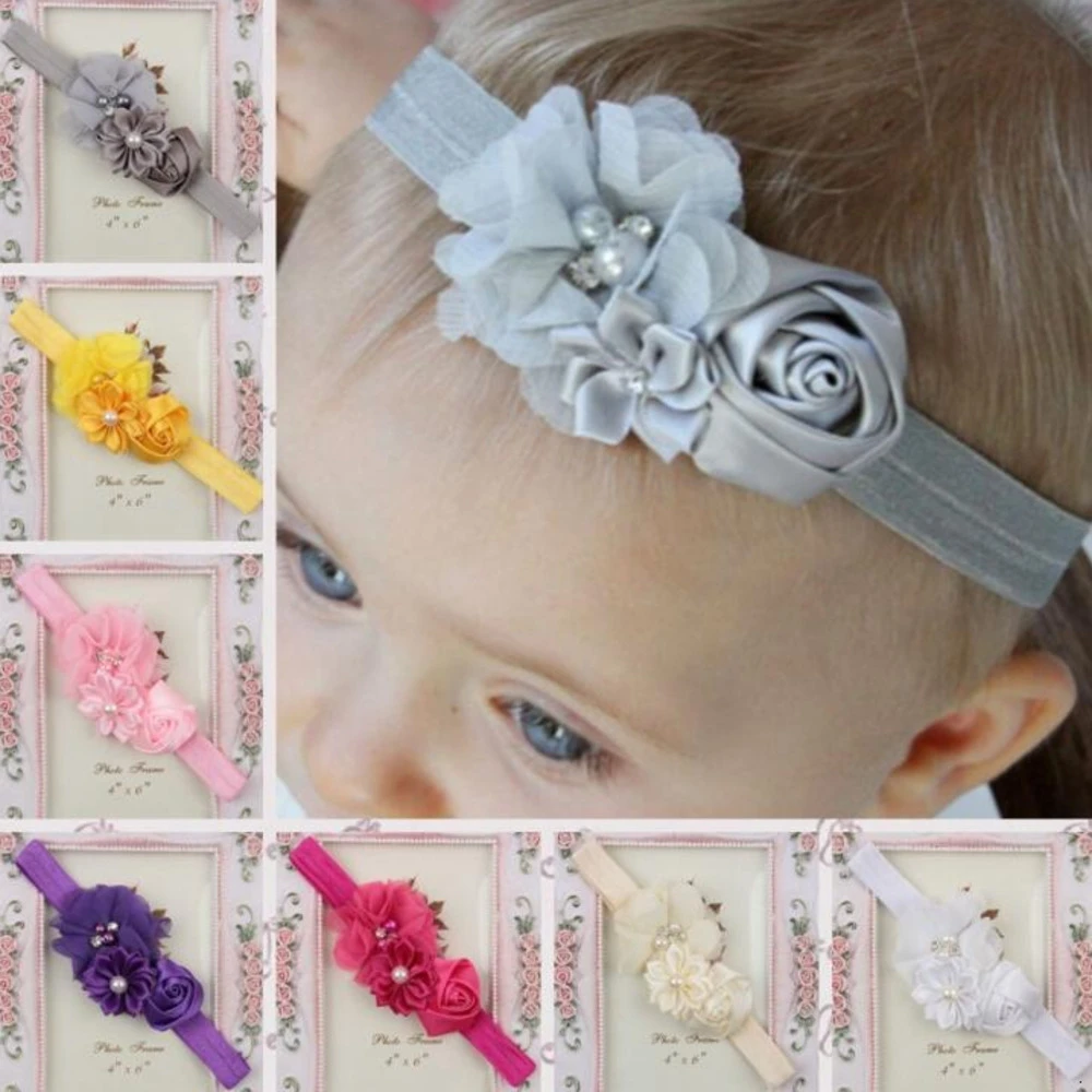 Soft Hair Bandage Tie Band Headband Bow Turban For Newborn Kids Headwear Baby Girl Accessories Bowknot Flower Elastic Children