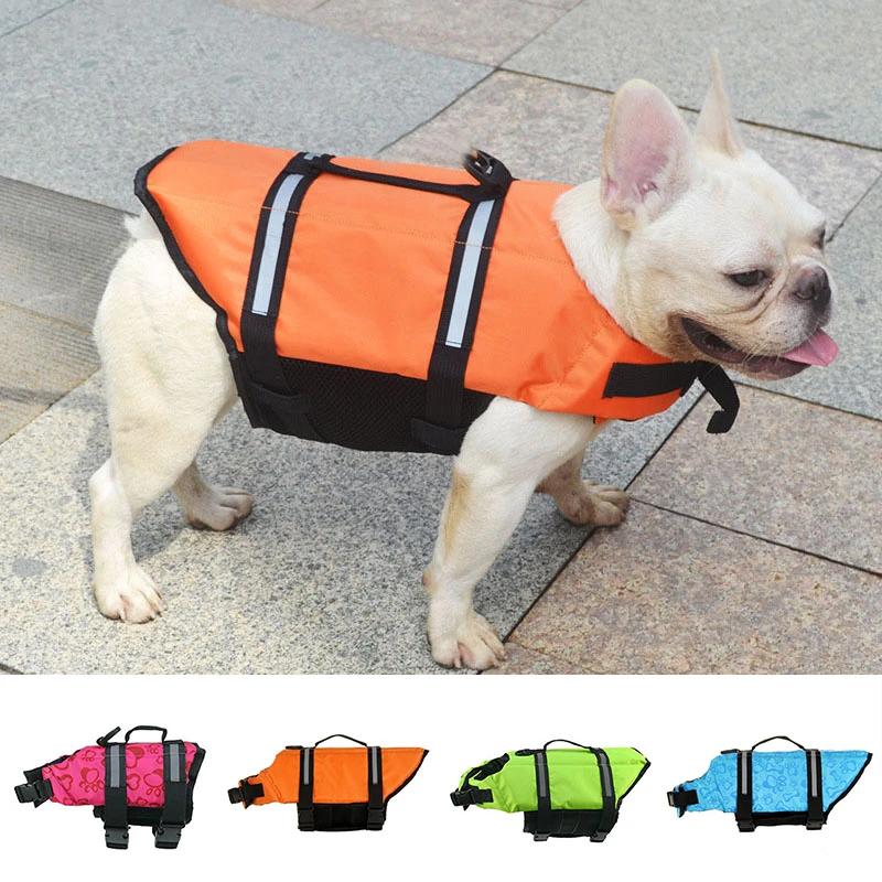 Pet Life Preserver Jacket Dog Life Vest with Adjustable Buckle Puppy Clothes Dog Safety Life Coat for Swimming Boating Hunting